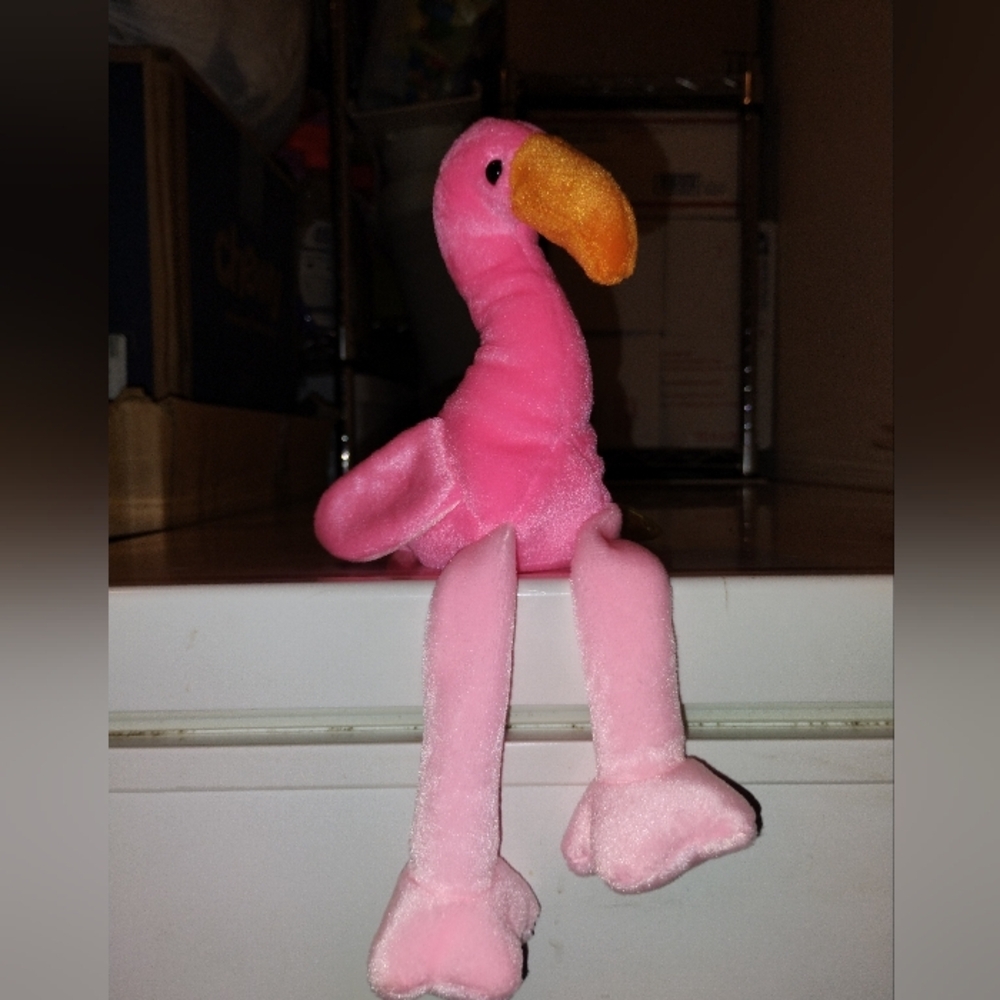 Ty Pink and Orange Flamingo Plush Toy With Errors!